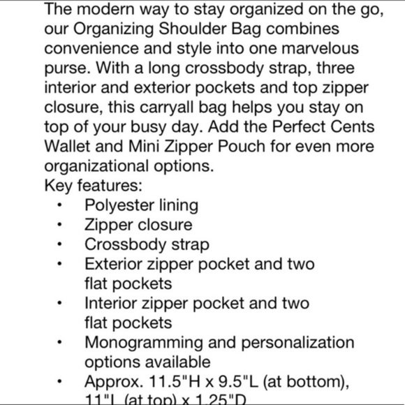 Thirty-One Organizing Shoulder Bag in Island Nights - Picture 4 of 4